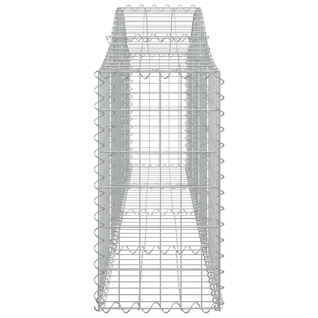 Schanskorven 3 st gewelfd 200x30x60/80 cm gegalvaniseerd ijzer