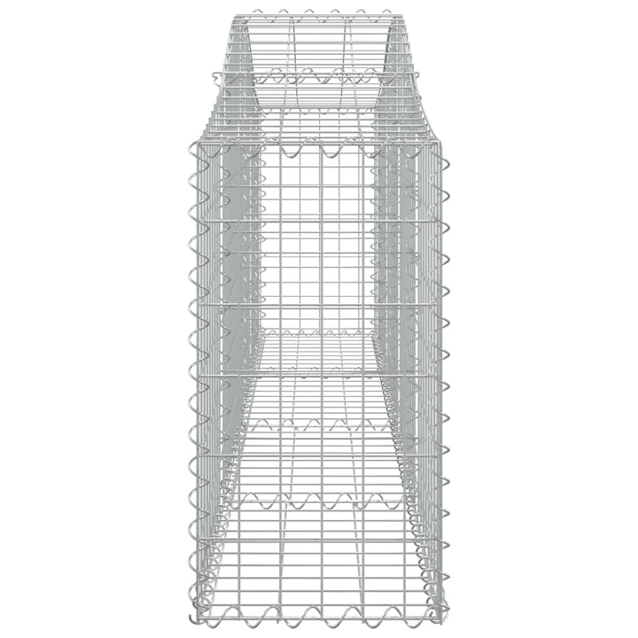 Schanskorven 3 st gewelfd 200x30x60/80 cm gegalvaniseerd ijzer