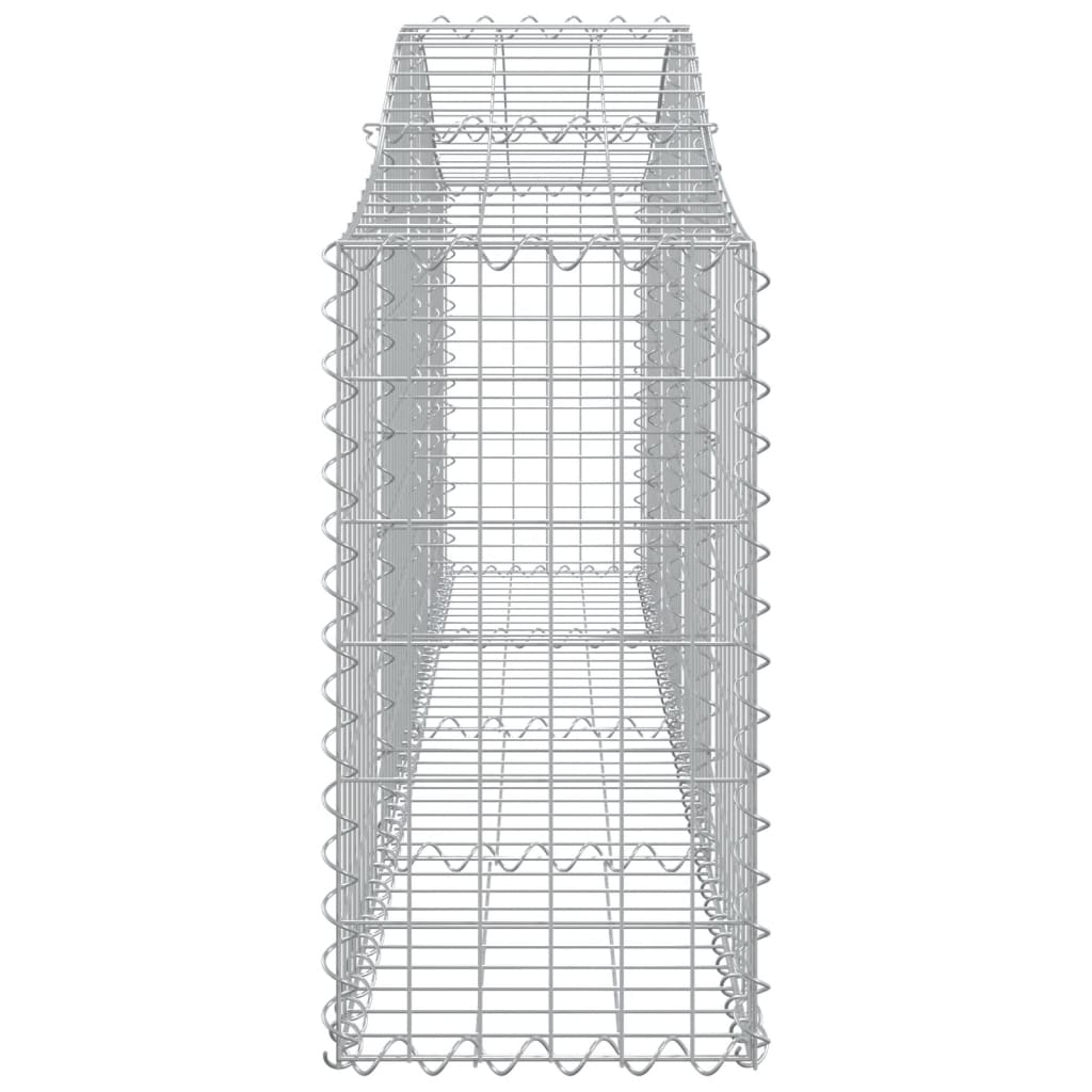 Schanskorven 4 st gewelfd 200x30x60/80 cm gegalvaniseerd ijzer