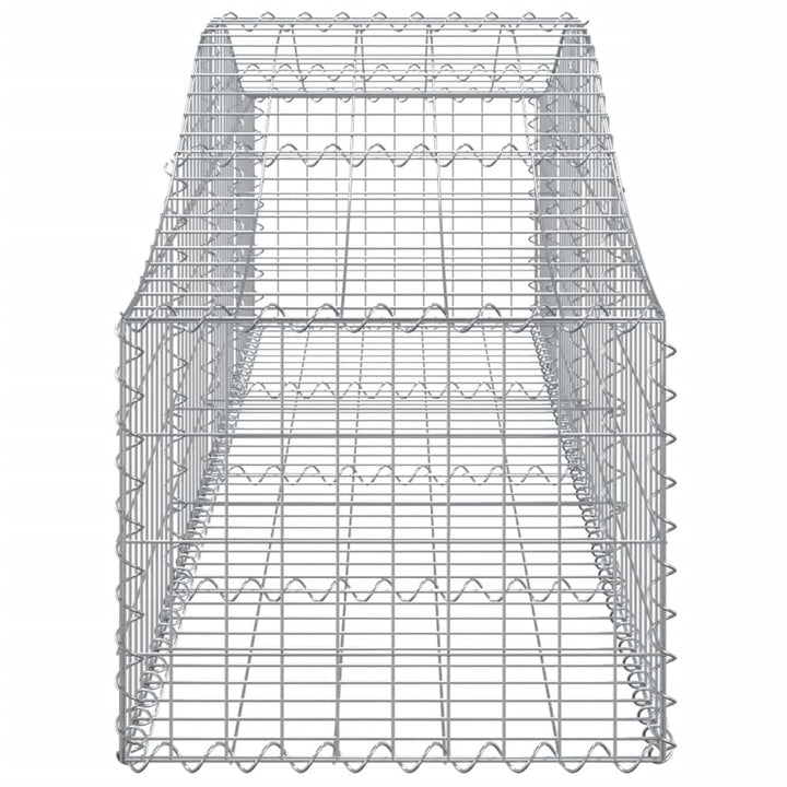 Schanskorven 6 st gewelfd 200x50x40/60 cmgegalvaniseerd ijzer