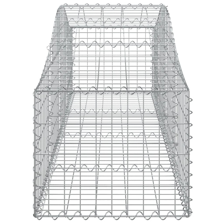 Schanskorven 7 st gewelfd 200x50x40/60 cm gegalvaniseerd ijzer