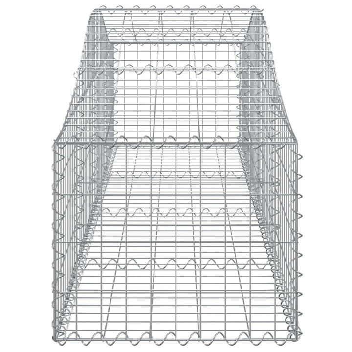 Schanskorven 8 st gewelfd 200x50x40/60 cm gegalvaniseerd ijzer