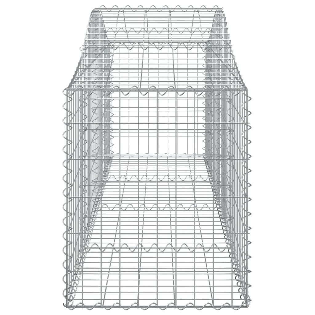 Schanskorven 7 st gewelfd 200x50x60/80 cm gegalvaniseerd ijzer