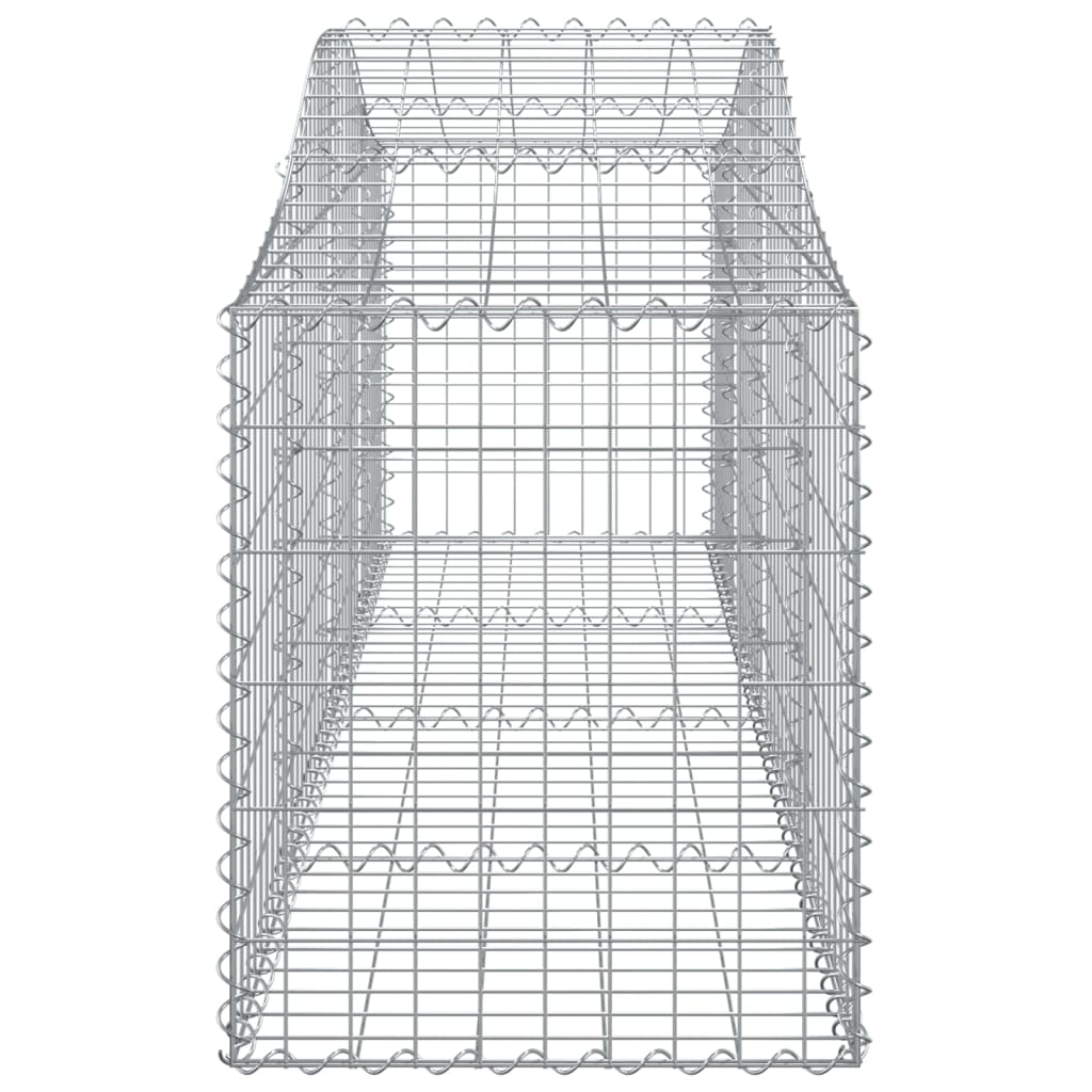 Schanskorven 9 st gewelfd 200x50x60/80 cm gegalvaniseerd ijzer