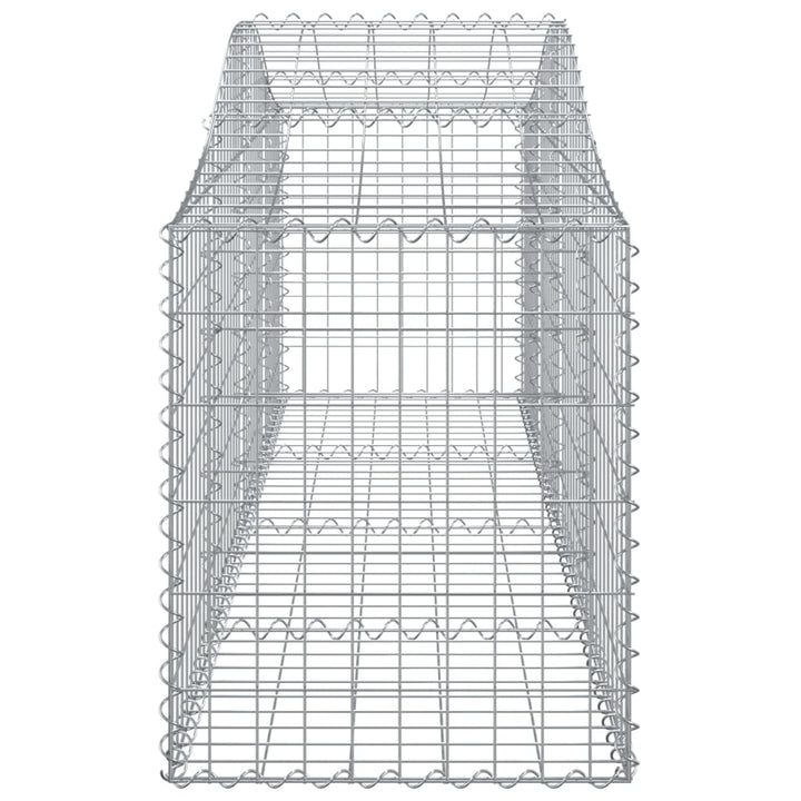 Schanskorven 9 st gewelfd 200x50x60/80 cm gegalvaniseerd ijzer