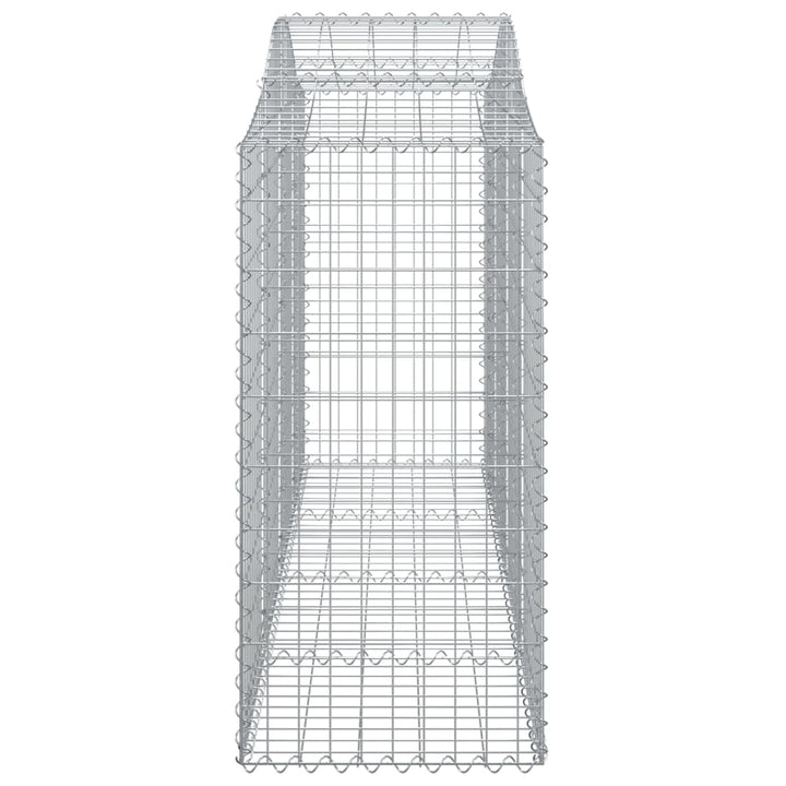 Schanskorven 2 st gewelfd 200x50x100/120 cm ijzer