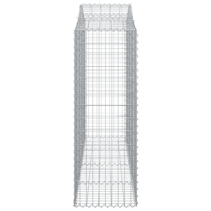 Schanskorven 9 st gewelfd 200x50x140/160 cm ijzer