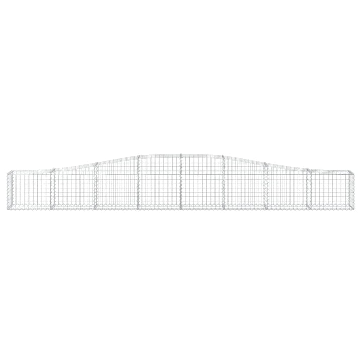 Schanskorven 6 st gewelfd 400x30x40/60 cm ijzer