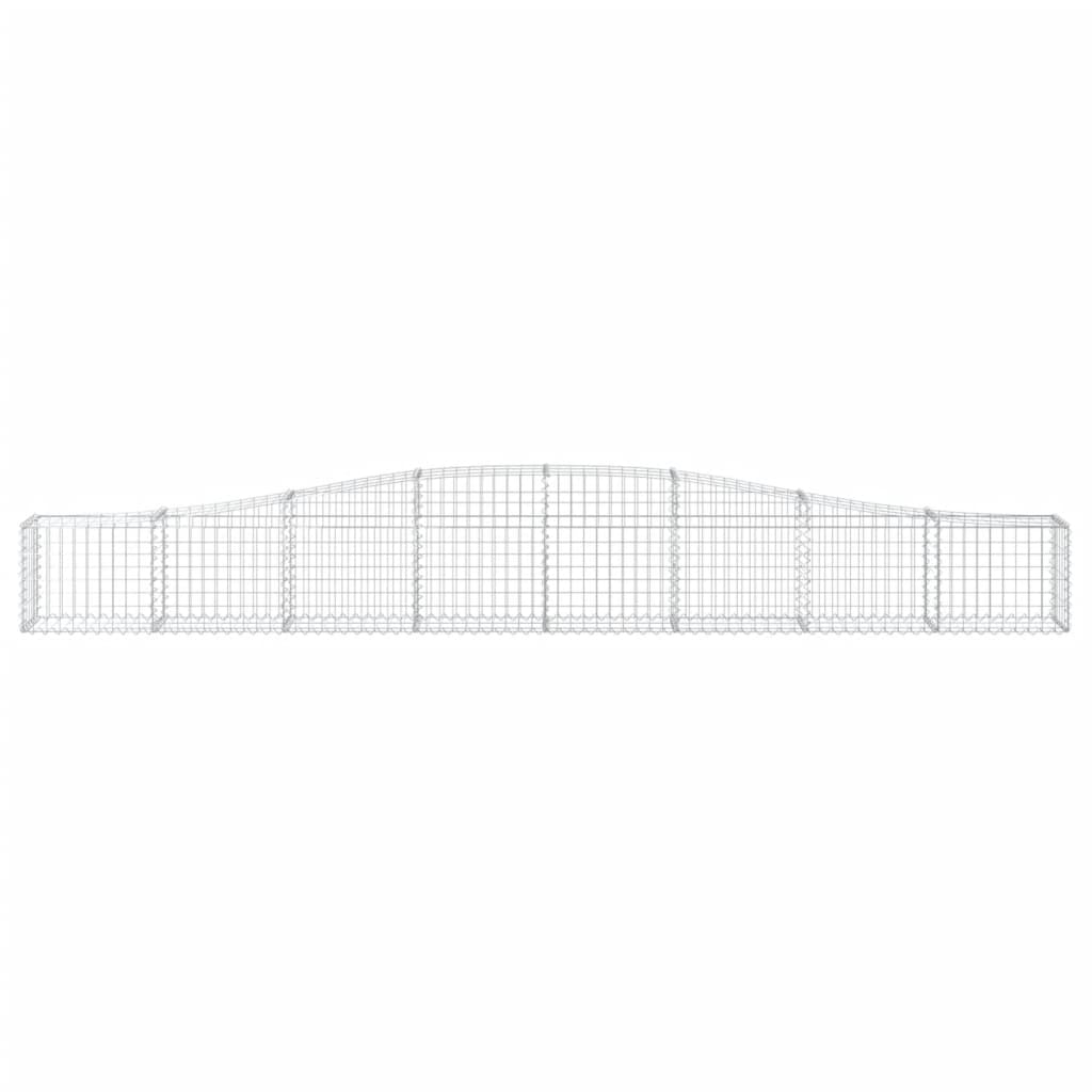 Schanskorven 9 st gewelfd 400x30x40/60 cm ijzer