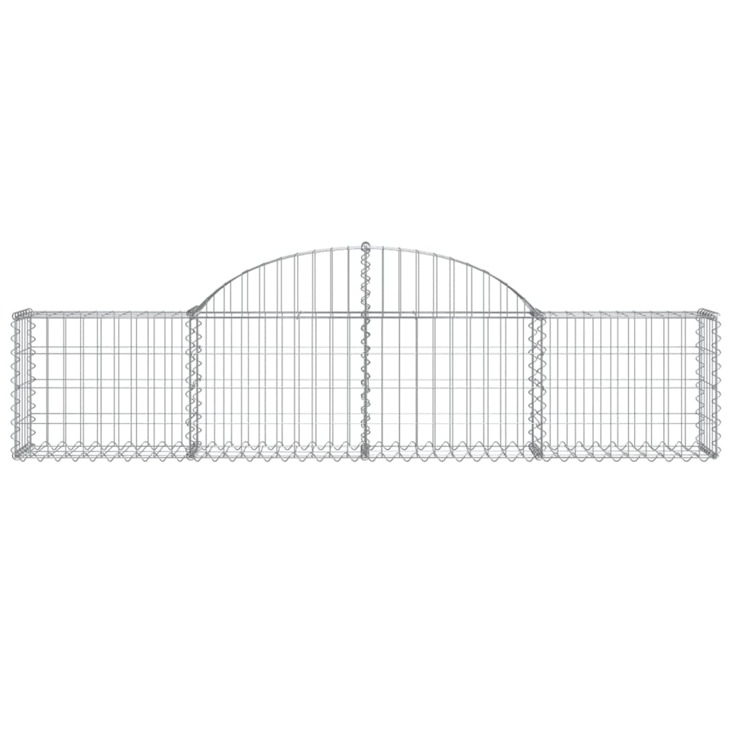 Schanskorven 4 st gewelfd 200x30x40/60 cm ijzer