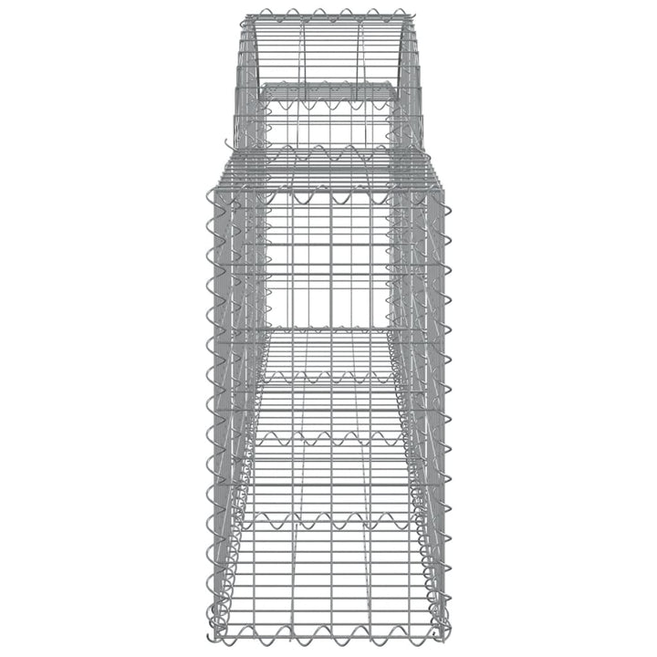 Schanskorven 4 st gewelfd 200x30x60/80 cm gegalvaniseerd ijzer