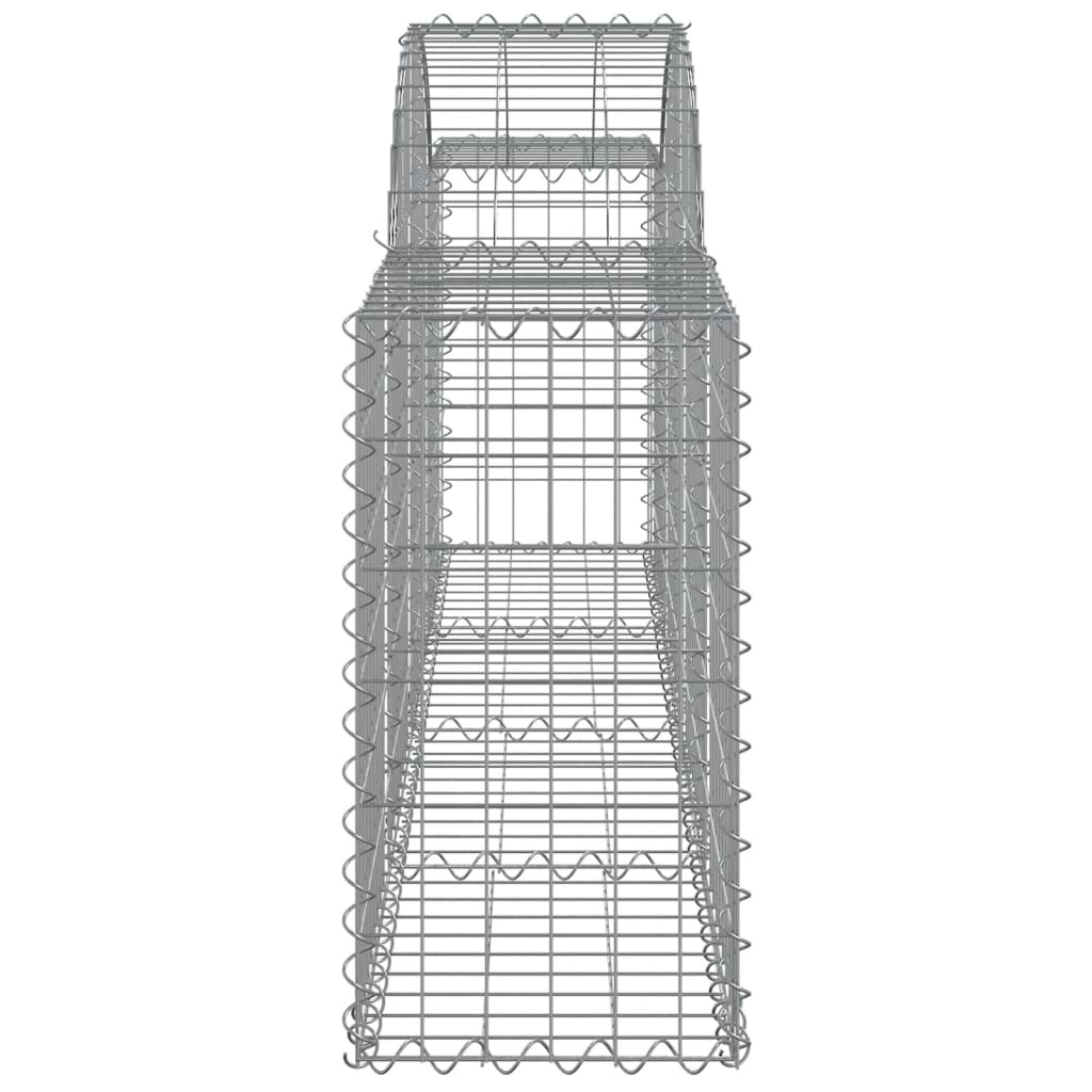 Schanskorven 9 st gewelfd 200x30x60/80 cm gegalvaniseerd ijzer