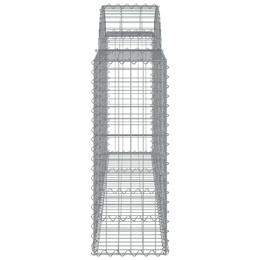 Schanskorven 7 st gewelfd 200x30x80/100 cm gegalvaniseerd ijzer