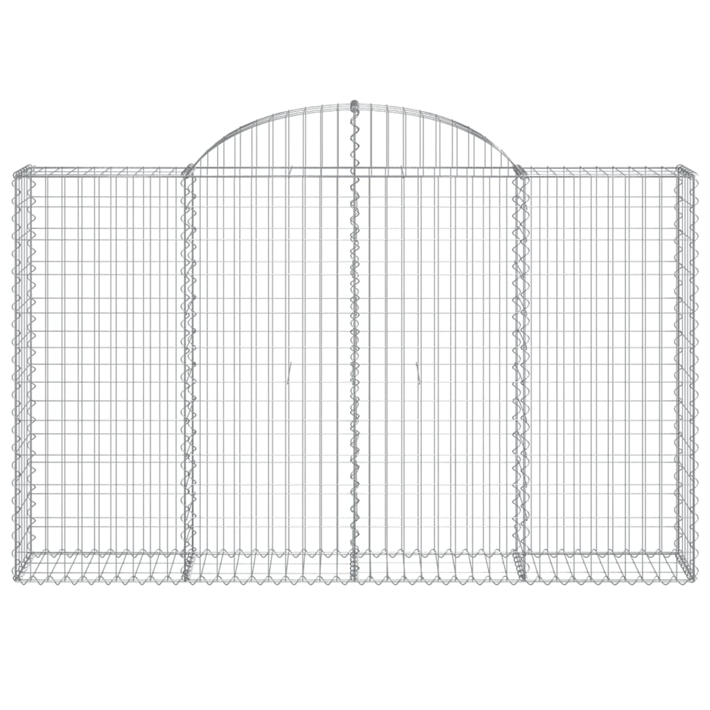 Schanskorven 2 st gewelfd 200x30x120/140 cm ijzer