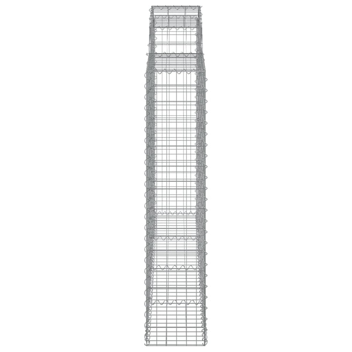 Schanskorven 7 st gewelfd 200x30x140/160 cm ijzer