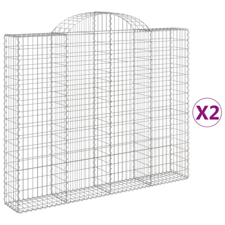 Schanskorven 2 st gewelfd 200x30x160/180 cm ijzer