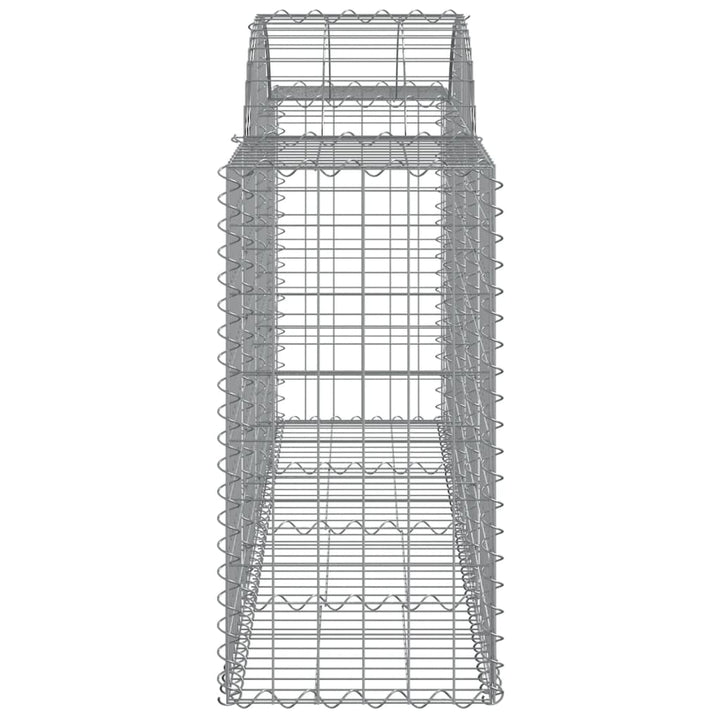 Schanskorven 5 st gewelfd 200x50x80/100 cm gegalvaniseerd ijzer