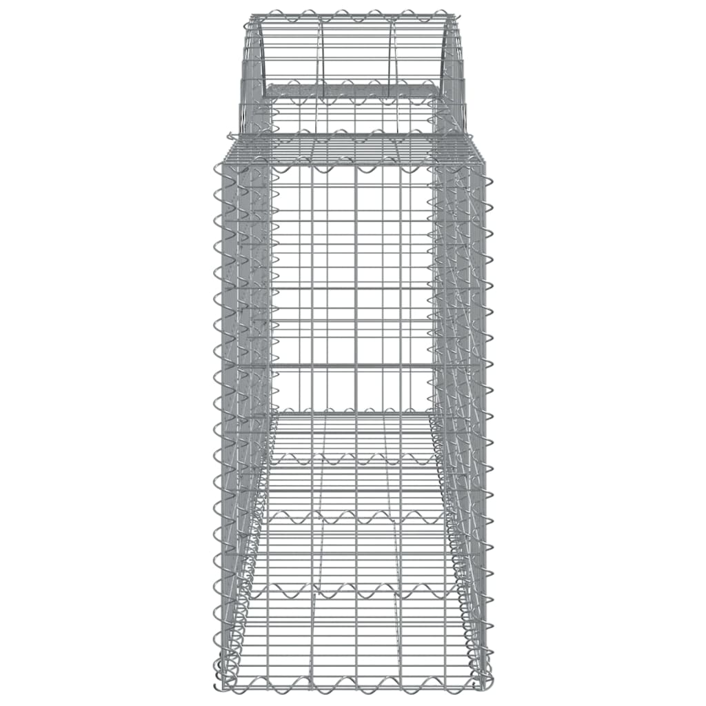 Schanskorven 9 st gewelfd 200x50x80/100 cm gegalvaniseerd ijzer