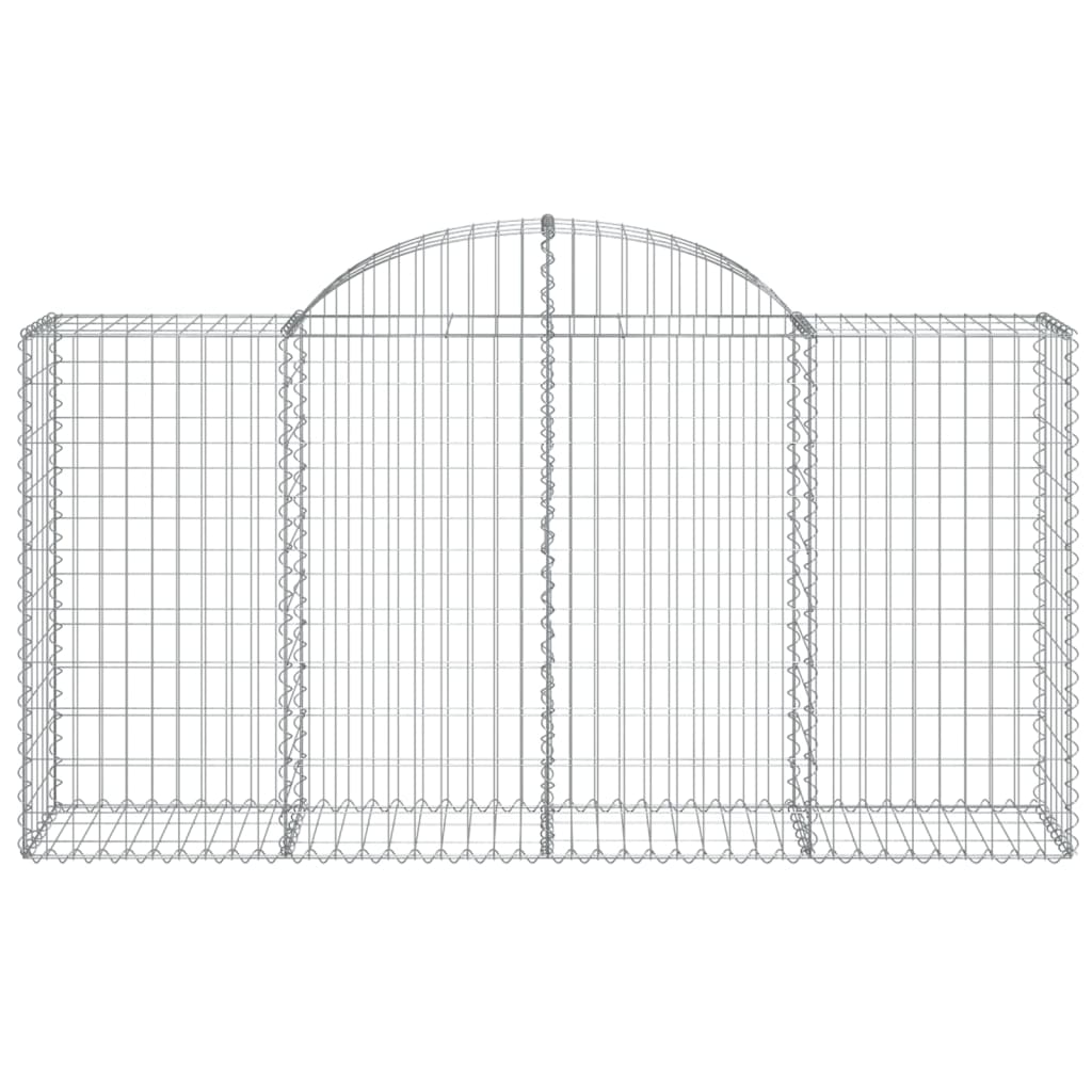 Schanskorven 2 st gewelfd 200x50x100/120 cm ijzer