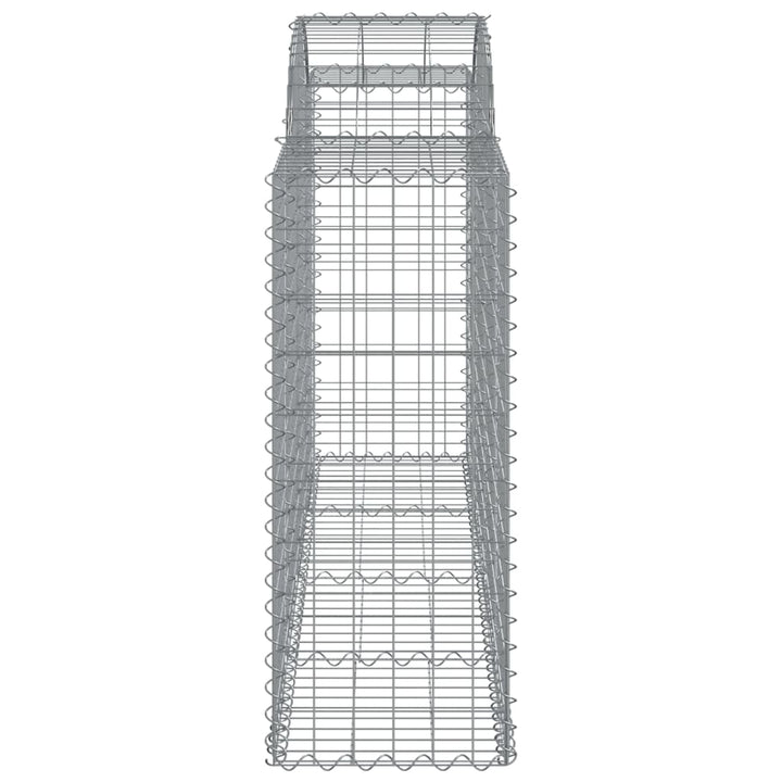 Schanskorven 2 st gewelfd 200x50x100/120 cm ijzer