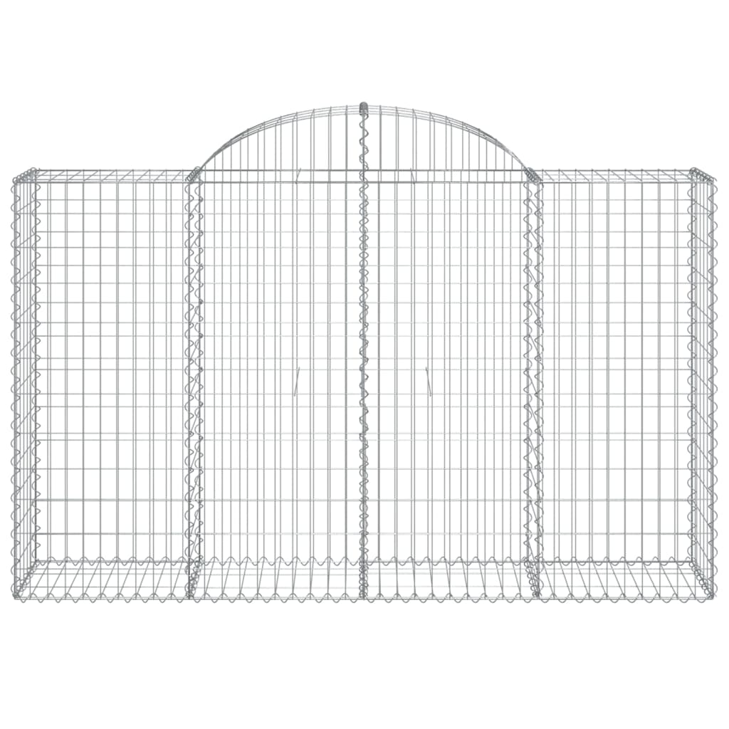 Schanskorven 2 st gewelfd 200x50x120/140 cm ijzer