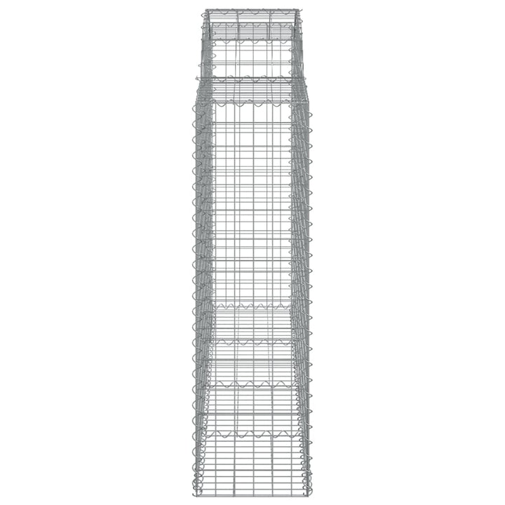 Schanskorven 6 st gewelfd 200x50x140/160 cm ijzer