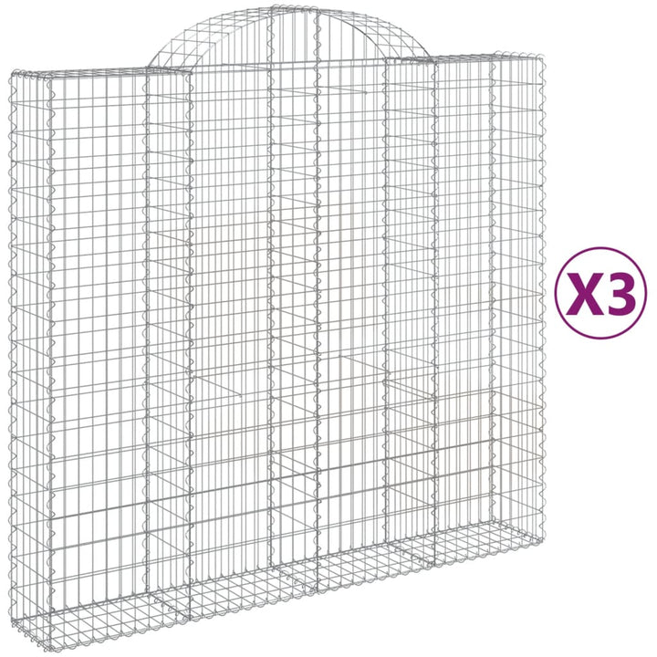 Schanskorven 3 st gewelfd 200x50x180/200 cm ijzer