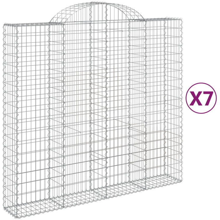 Schanskorven 7 st gewelfd 200x50x180/200 cm ijzer