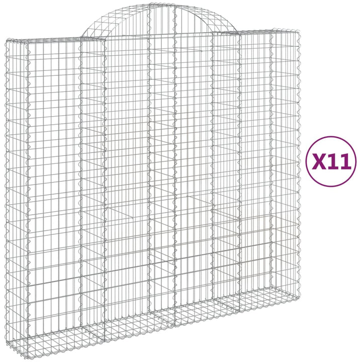 Schanskorven 11 st gewelfd 200x50x180/200 cm ijzer