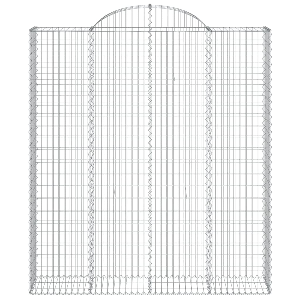 Schanskorven 2 st gewelfd 200x50x220/240 cm ijzer