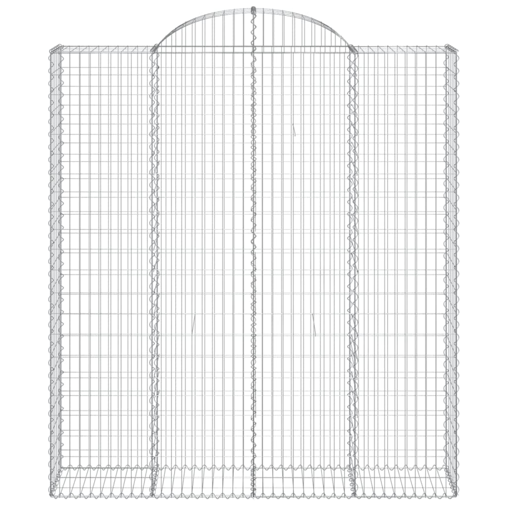 Schanskorven 4 st gewelfd 200x50x220/240 cm ijzer