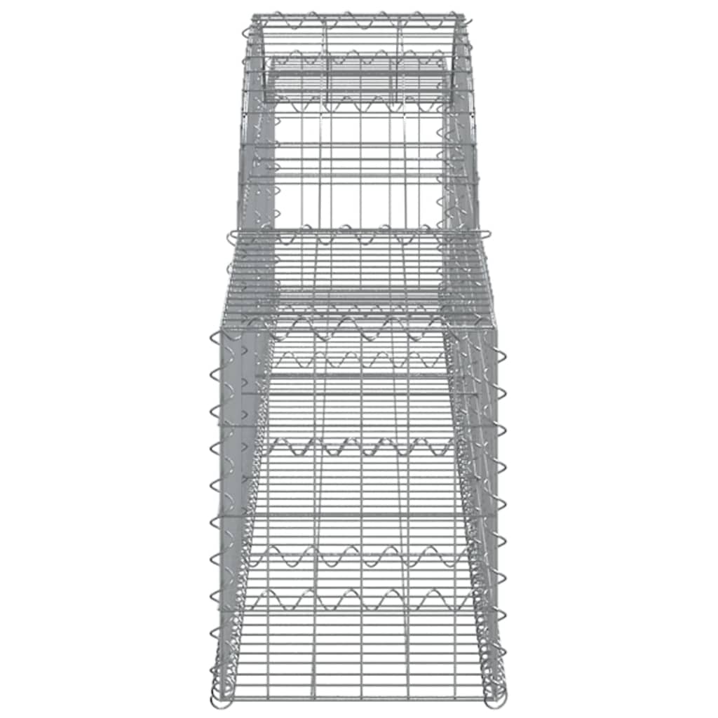 Schanskorven 6 st gewelfd 300x30x40/60 cm gegalvaniseerd ijzer