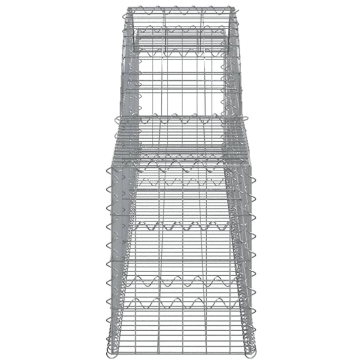 Schanskorven 8 st gewelfd 300x30x40/60 cm ijzer