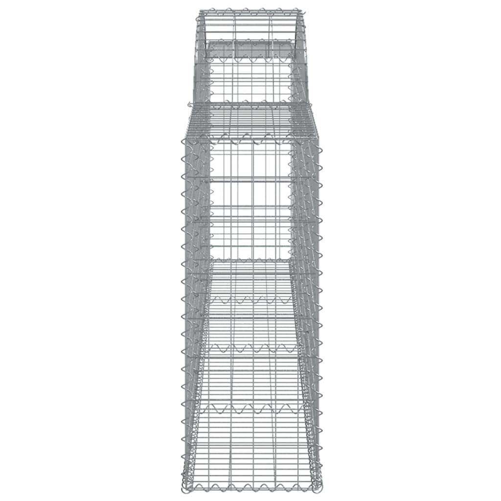 Schanskorven 6 st gewelfd 300x30x80/100 cm gegalvaniseerd ijzer