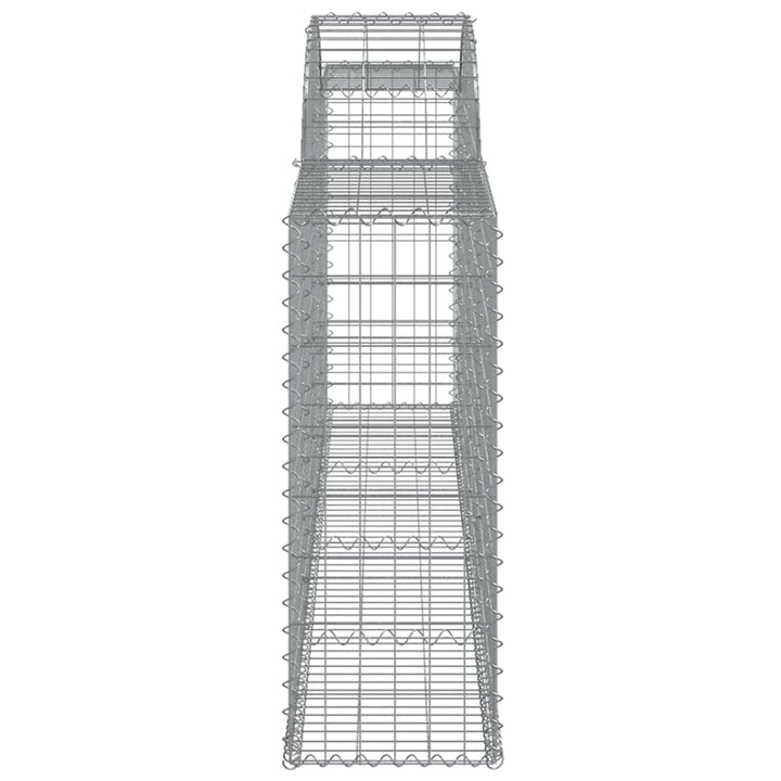 Schanskorven 9 st gewelfd 300x30x80/100 cm gegalvaniseerd ijzer