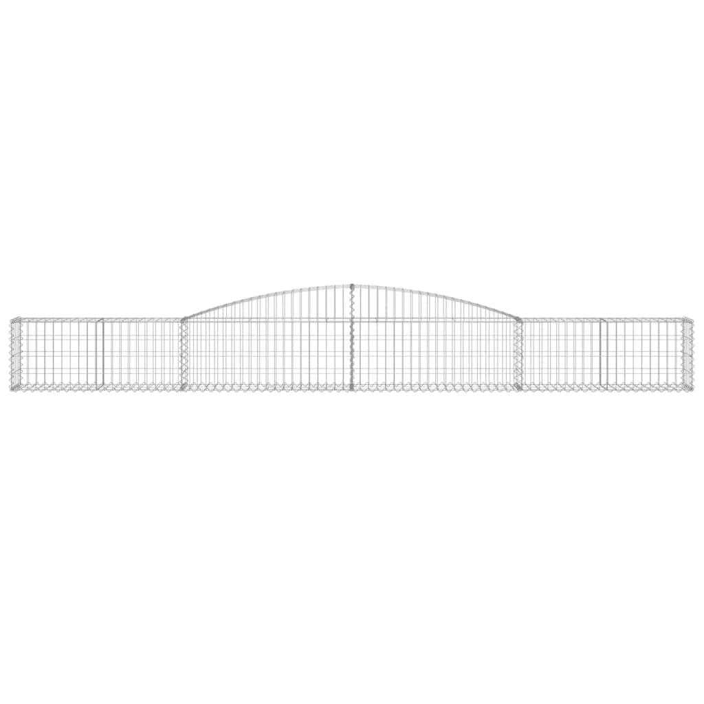 Schanskorven 2 st gewelfd 400x30x40/60 cm ijzer