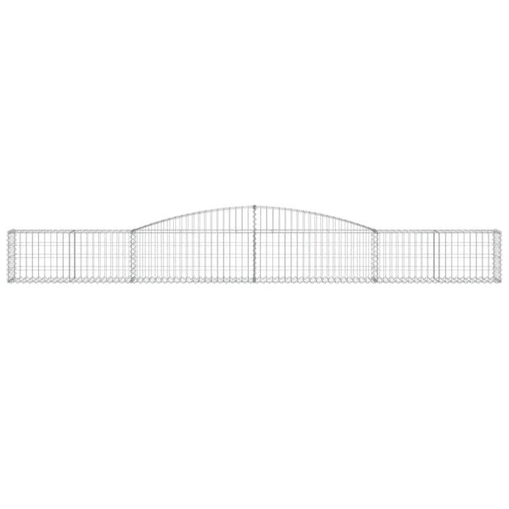 Schanskorven 2 st gewelfd 400x30x40/60 cm ijzer