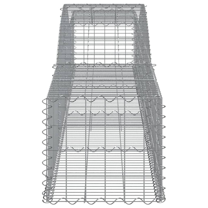 Schanskorven 6 st gewelfd 400x50x40/60 cm ijzer