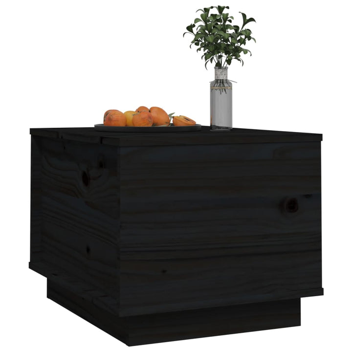 Salontafel 40x50x35 cm massief grenenhout zwart