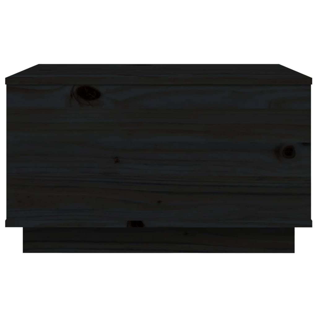 Salontafel 60x50x35 cm massief grenenhout zwart