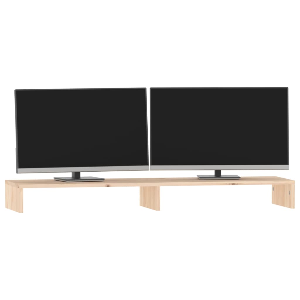 Monitorstandaard 100x27x10 cm massief grenenhout