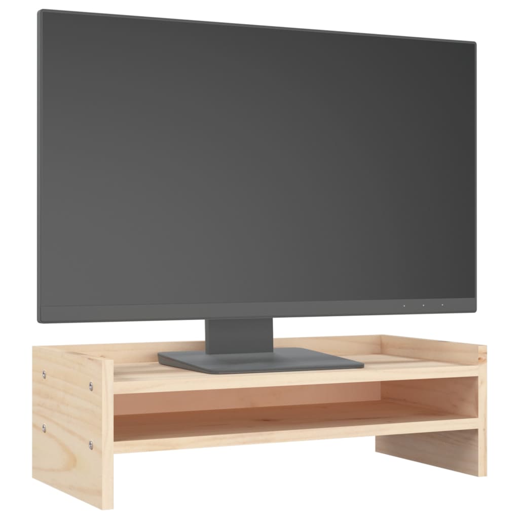 Monitorstandaard 50x24x16 cm massief grenenhout