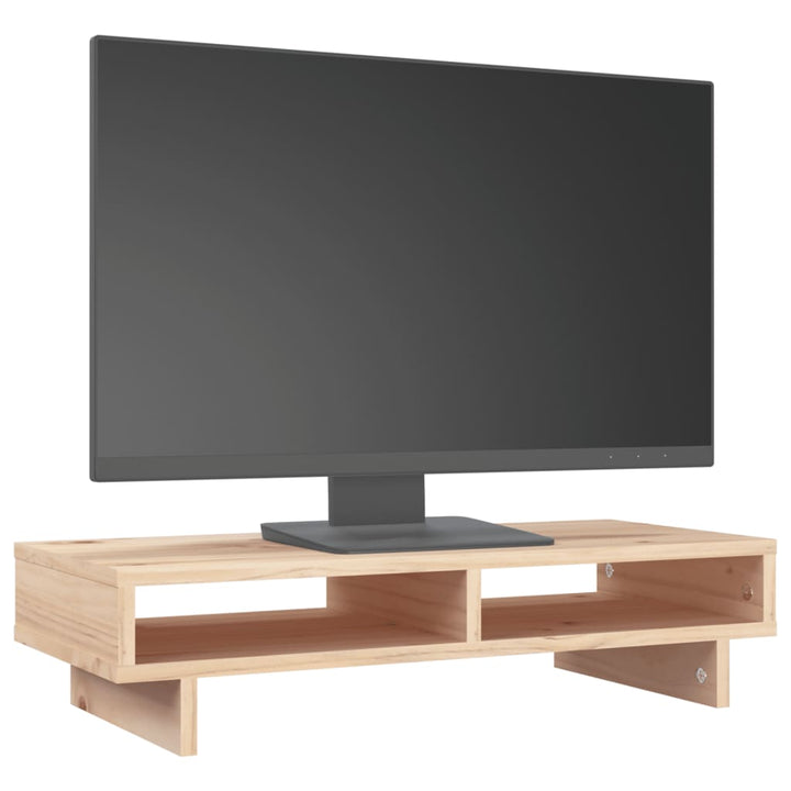 Monitorstandaard 60x27x14 cm massief grenenhout