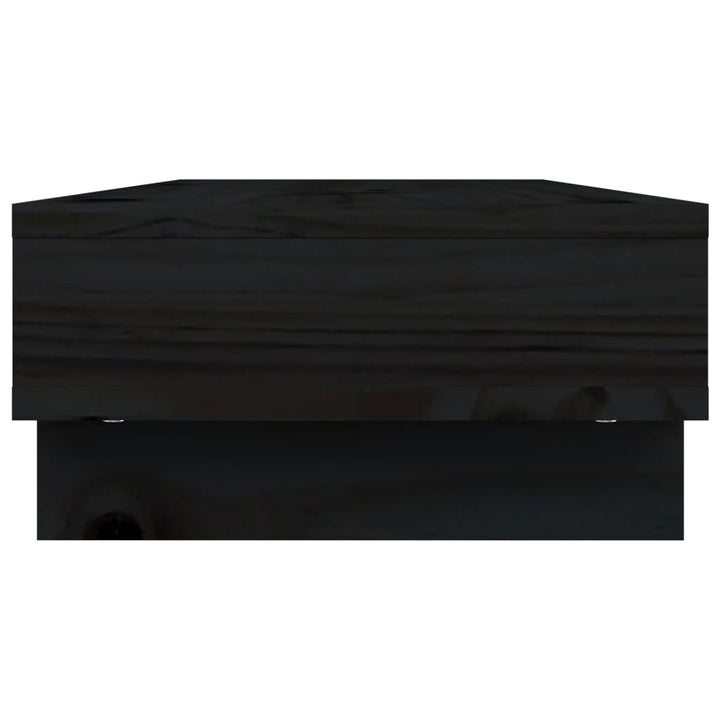 Monitorstandaard 60x27x14 cm massief grenenhout zwart