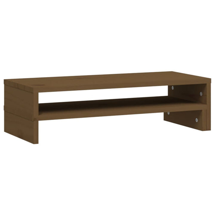 Monitorstandaard (52-101)x22x14 cm grenenhout honingbruin