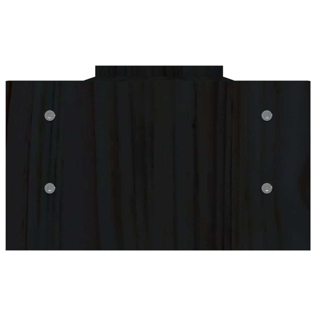 Monitorstandaard 100x27x15 cm massief grenenhout zwart