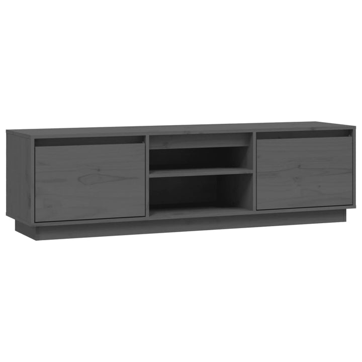 Tv-meubel 140x35x40 cm massief grenenhout grijs