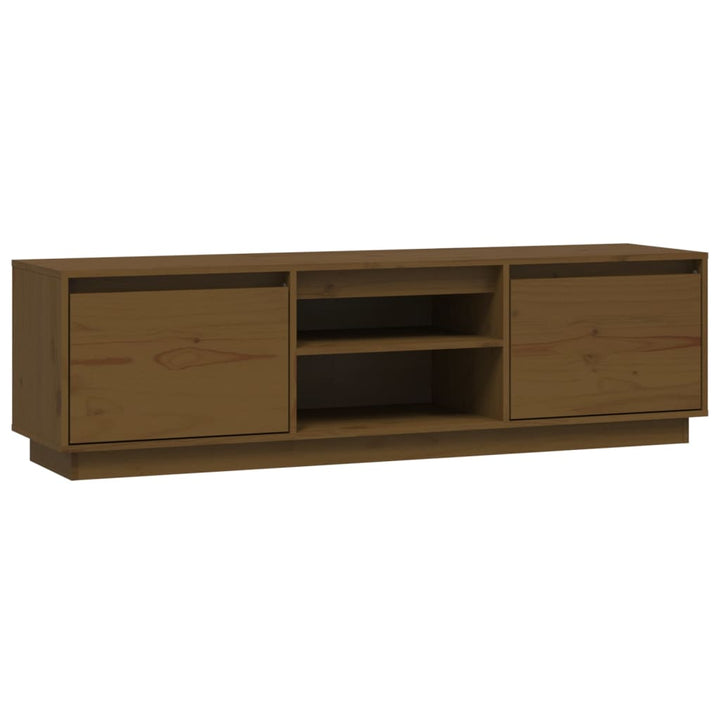 Tv-meubel 140x35x40 cm massief grenenhout honingbruin