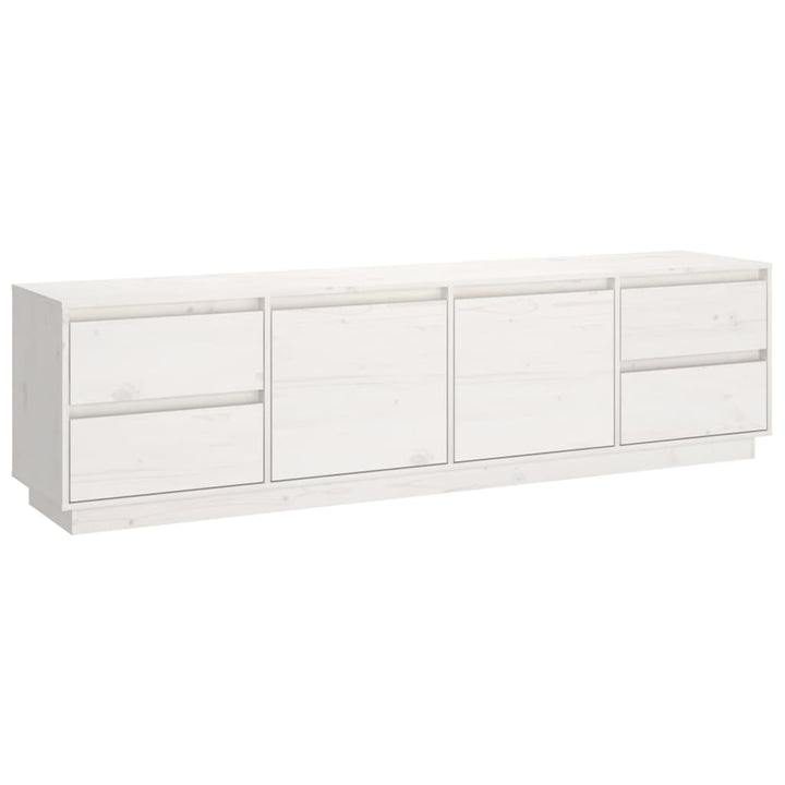 Tv-meubel 176x37x47,5 cm massief grenenhout wit