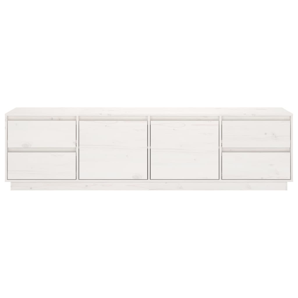 Tv-meubel 176x37x47,5 cm massief grenenhout wit